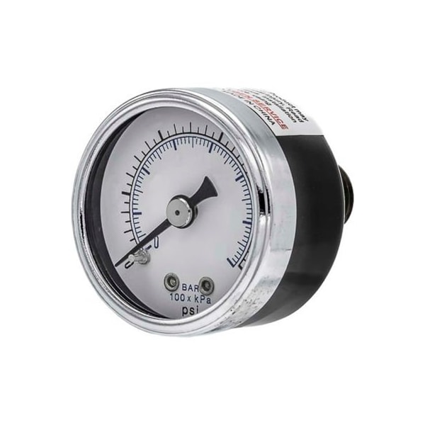 Engineered Specialty Products, Inc PIC Gauges 2" Utility Pressure Gauge, 1/8" NPT, Dry Fillable, 0/200 PSI, Ctr Back Mount, 102D-208G 102D-208G - main